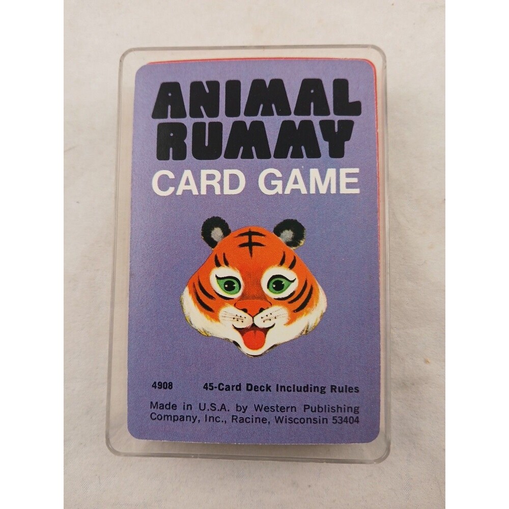 Vintage Whitman Animal Rummy Card Game 1975 4908-COMPLETE-NICE!